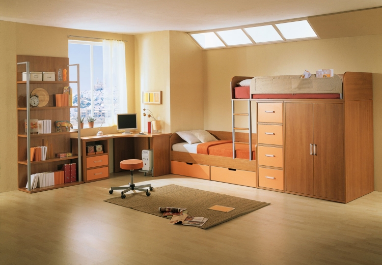 mobilier-chambre-enfant-lit-garde-robe-etageres