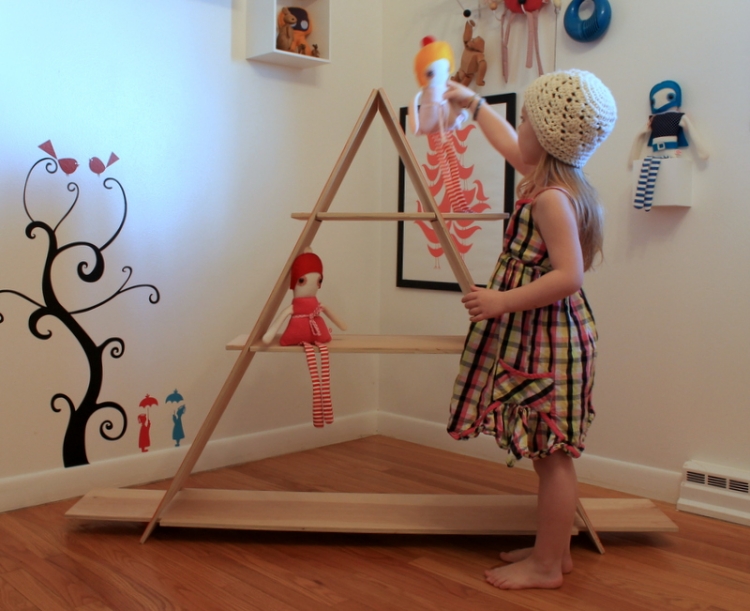 mobilier de chambre enfant rangement-poupée-théâtre