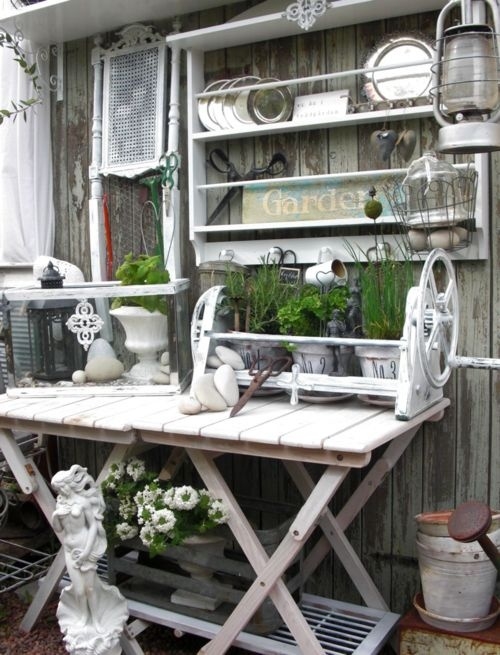 mobilier terrasse jardin style vintage-table-rempotage