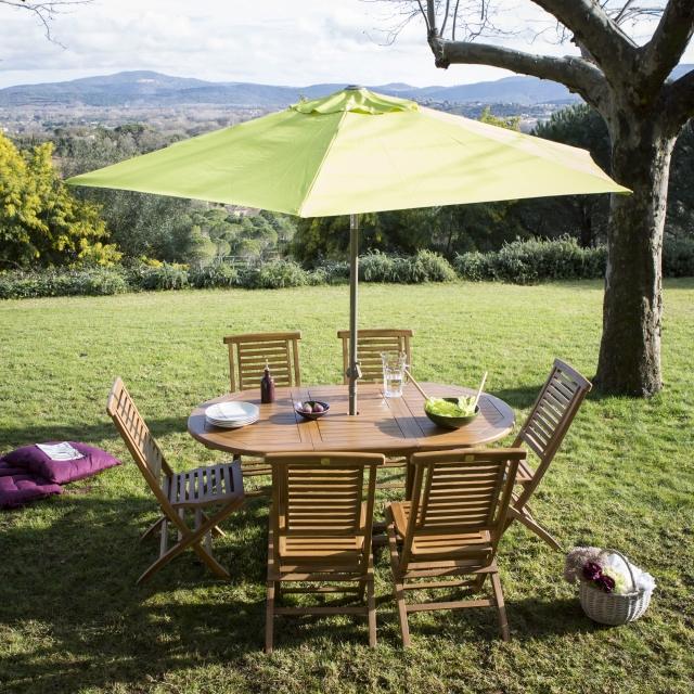 parasol-vert-anis-jardin-mobilier-bois parasol de balcon