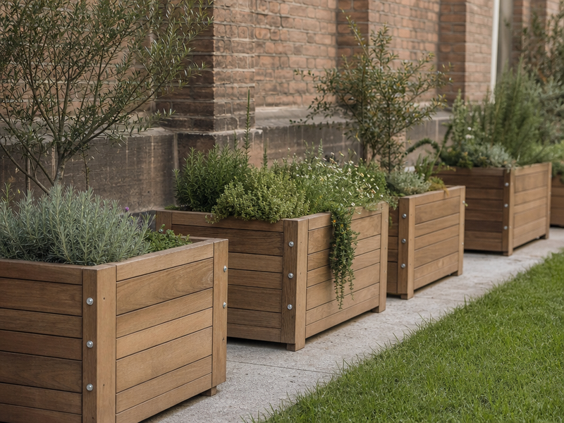 jardinières design recouvertes-bois-Swithland-Street-Design