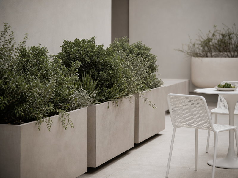 jardinières design épuré-lumineuses-Kado-Pedrali