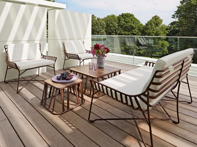 Aménager coin lounge sur terrasse avec salon jardin de style Les salons modernes de coin
