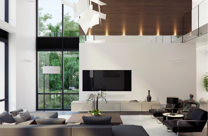 salon moderne design Fedorova style minimaliste-éclairage