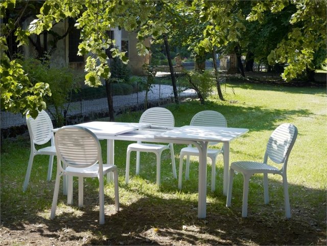 table de jardin extensible résine aluminium Alloro Nardi