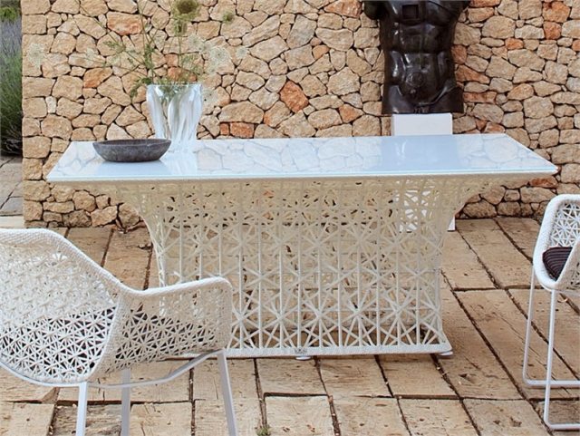 table de jardin métal design original Maia-Kettal