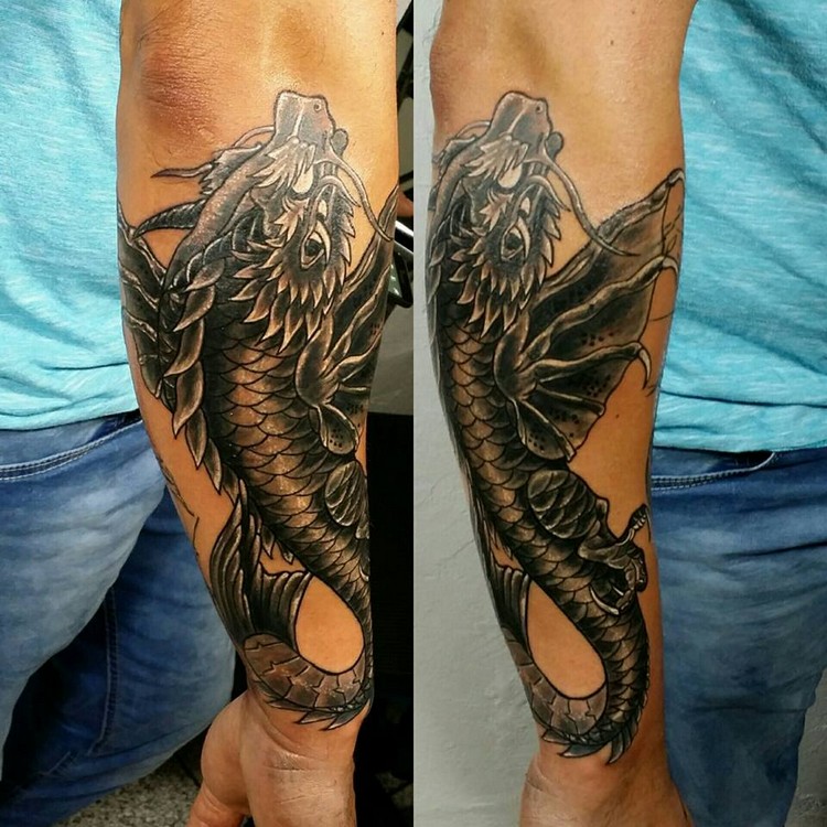 tatouage-dragon-homme-avant-bras