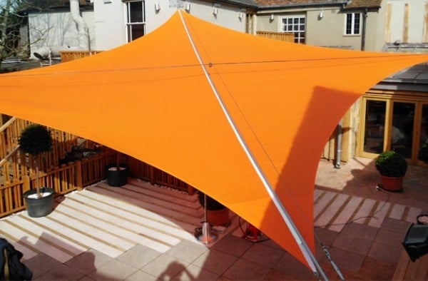 voile-ombrage rétractable orange terrasse patio design Wellington-Sail
