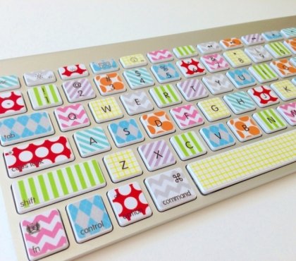 Washi tape décoration clavier couleurs motifs super