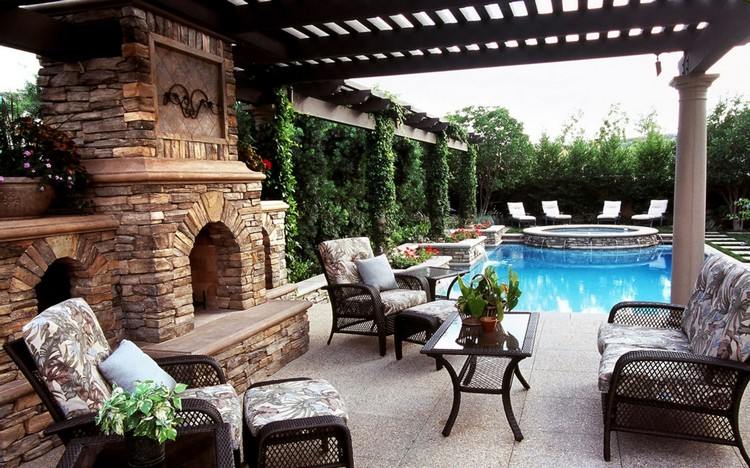Aménagement extérieur 15 idées tendance de terrasse jardin Cheminée Exterieure Créatif