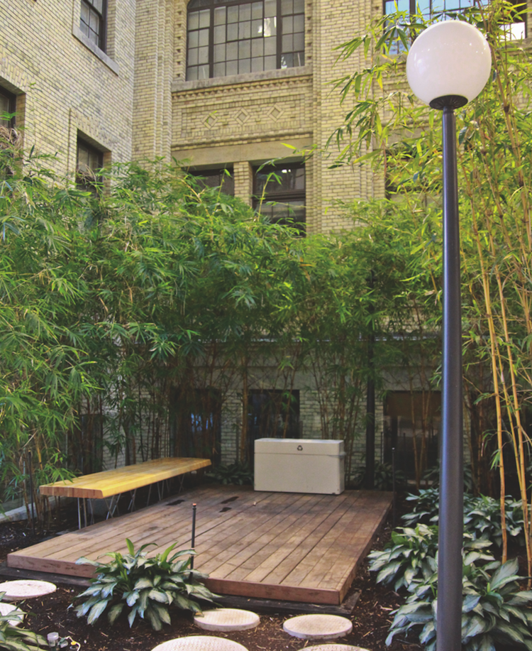aménagement-jardin-cour-intérieur-terrasse-entourée-bambou