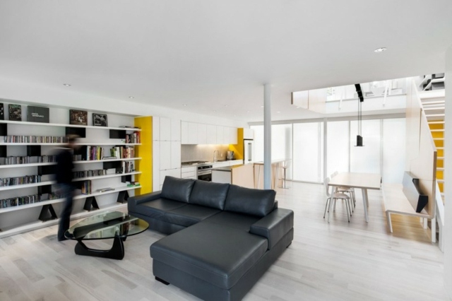 aménagement-cuisine-minimaliste-mezzanine-moderne