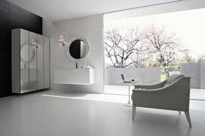 armoire-salle-bain-CAMPUS-Bluform-argent-miroir-rond-sous-vasque