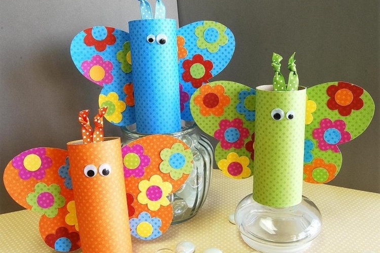bricolage-facile-Pâques-rouleau-papier-papillons-sympas