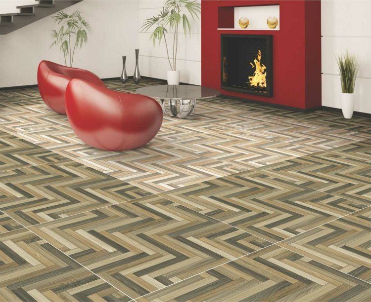 Carrelage imitation bois 27 photos pleines de style élégance Carrelage imitation parquet brun clair