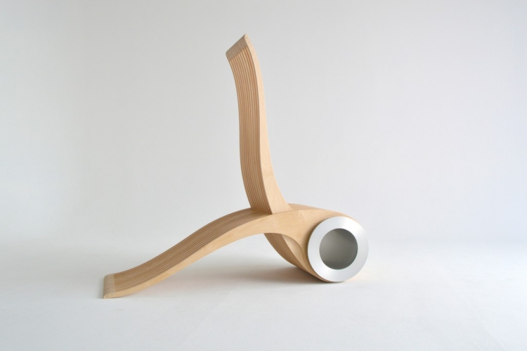 chaise longue design Exocet forme-pince