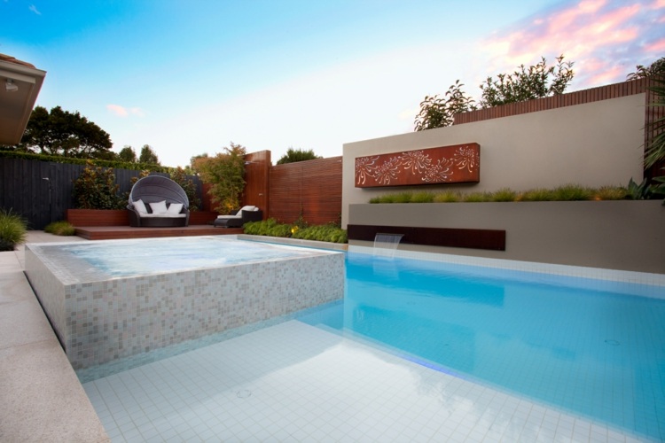decoration-jardin-2015-amenagement-piscine-lit-jour décoration jardin