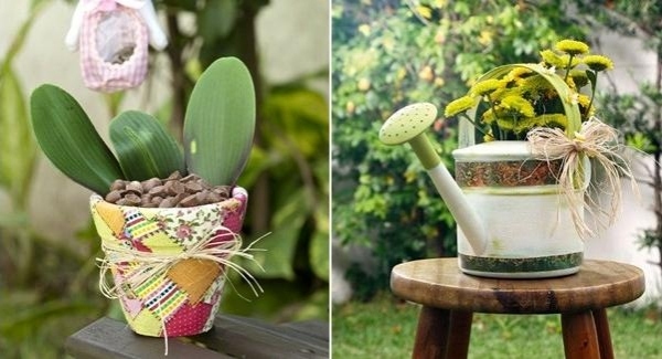 decoration-jardin-arrosoir-pot-décorés-vases-fleurs