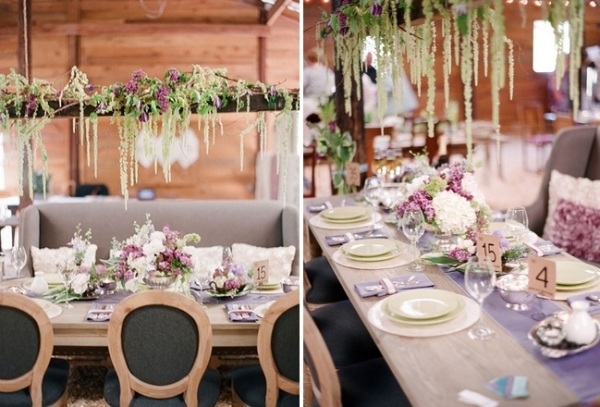 decoration-jardin-table-fleurs-chemin-table-coussins