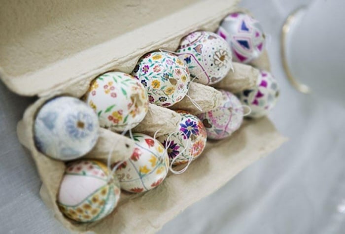 décoration-vintage-œufs-Pâques-idées-serviettes