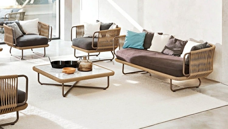 ensemble-jardin-canapé-fauteuils-tricotés-design-original