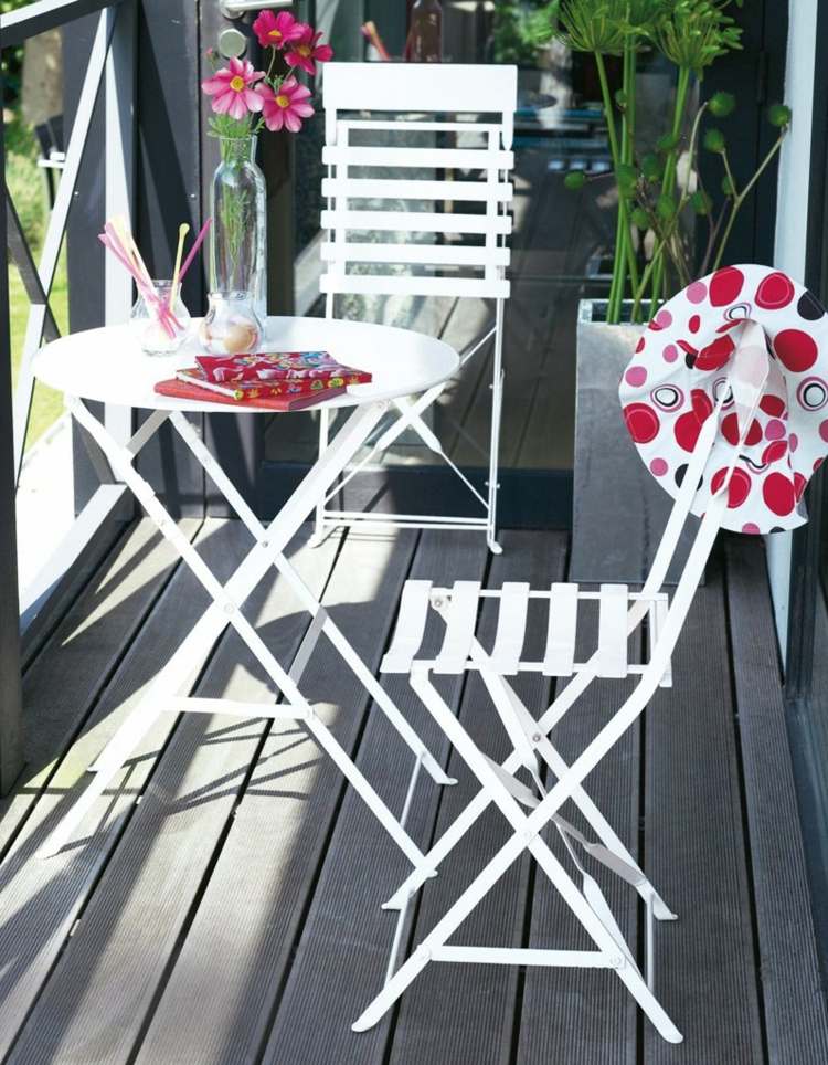 ensemble meubles de balcon pliants table-chaises-Ikea