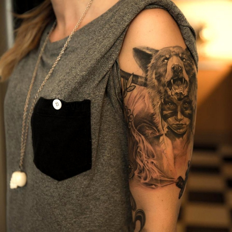 idée tatouage bras femme magnifique