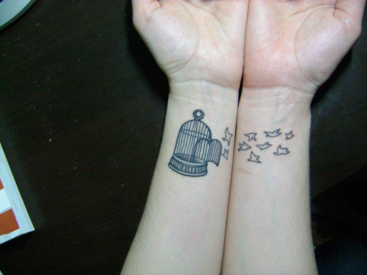 idée tatouage poignet femme cage oiseaux