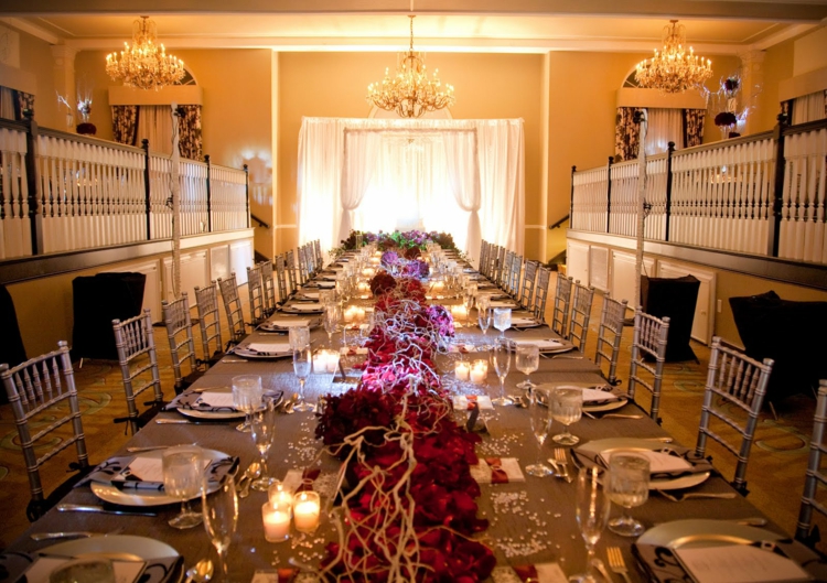 idées décoration tables-mariage-longues-mises-ensemble