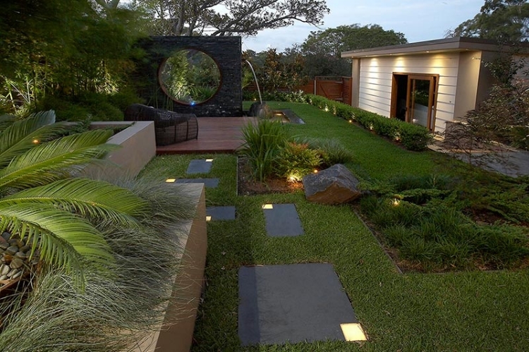jardin paysager formes géométriques Rolling Stone Landscapes