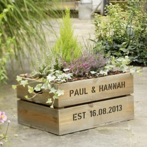 jardinière en bois DIY décoration-marriage-extérieur
