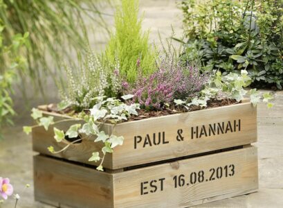 jardinière en bois DIY décoration-marriage-extérieur