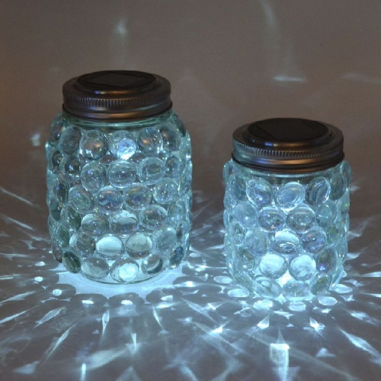 lanterne-exterieur-bocal-gravier-verre-blanc lanterne extérieur