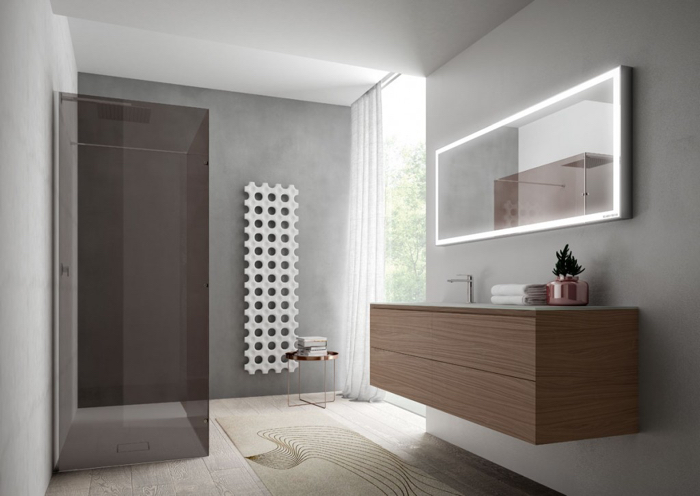 meuble lavabo -suspendu-bois-massif-design-rectangulaire