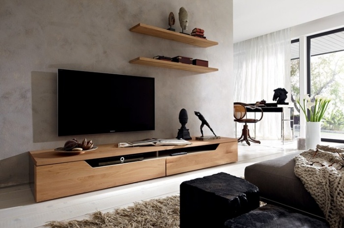 meuble tv design bois massif Carva-Hülsta