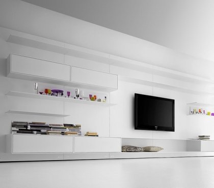 meuble-tv-design-montage-mural-blanc-mat-MDF-Italia