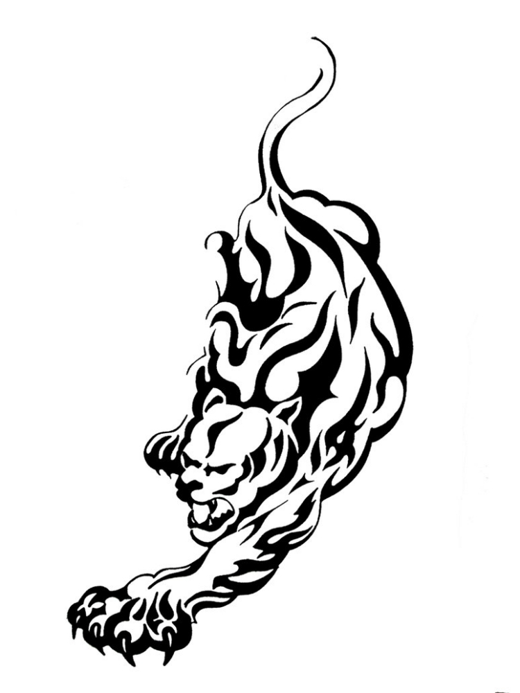 modele-tatouage-tigre-tribal modèle de tatouage