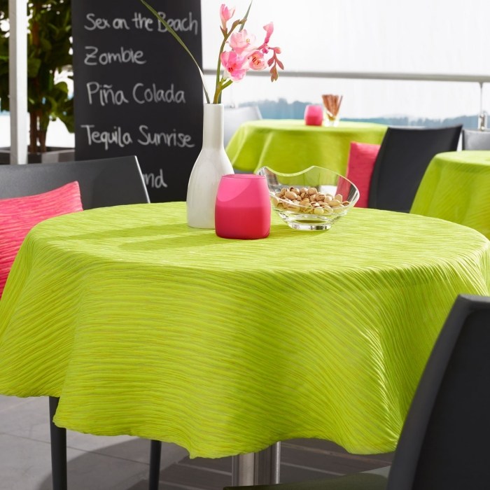 nappe de table de jardin polyester vert flashy Glow