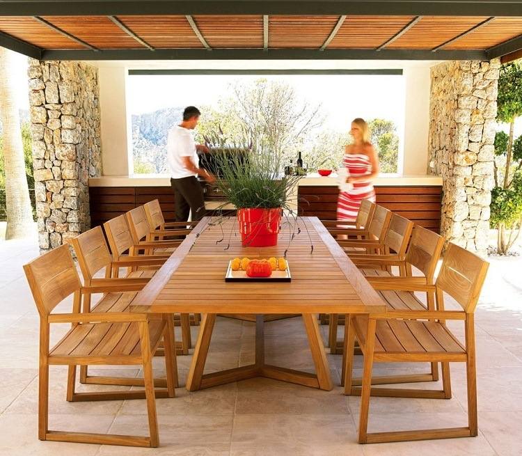 salon-jardin-teck-terrasse-carreaux-table-grande-chaises salon de jardin en teck