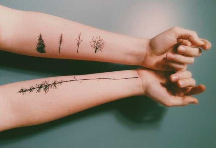 tatouage-avant-bras-arbres-branchette