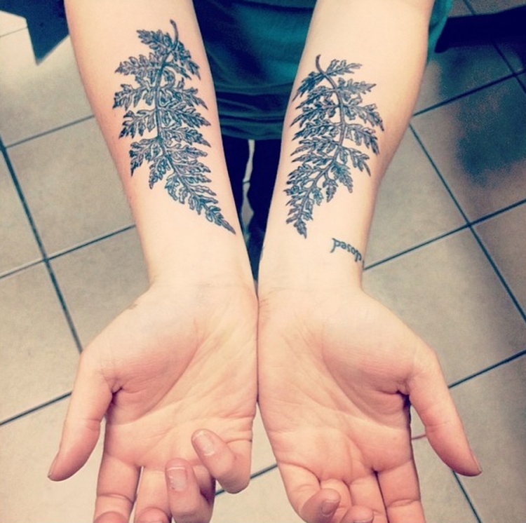 tatouage-avant-bras-femme-homme-fougère