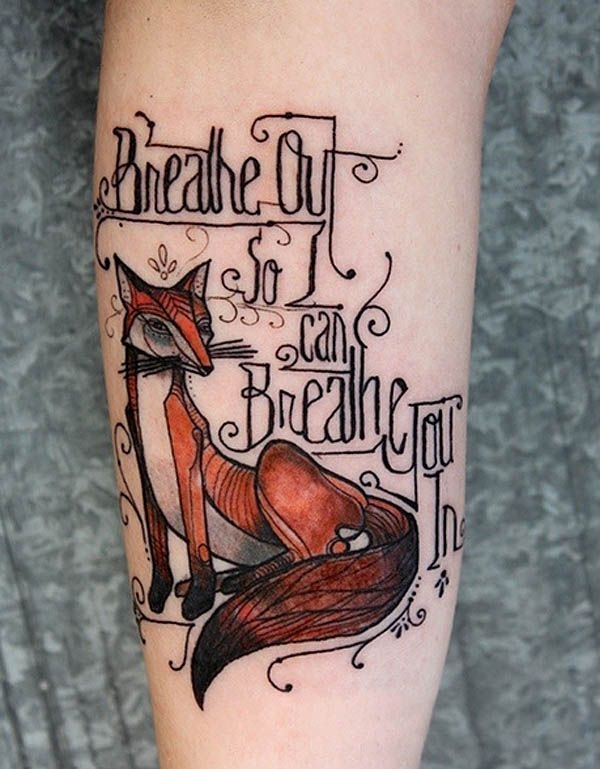 tatouage-avant-bras-message-renard