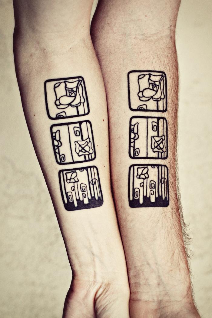 tatouage-couple-idee-originale-motifs-absraits