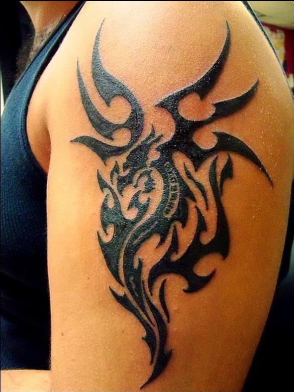 tatouage-dragon-européen-style-tribal-grpahique