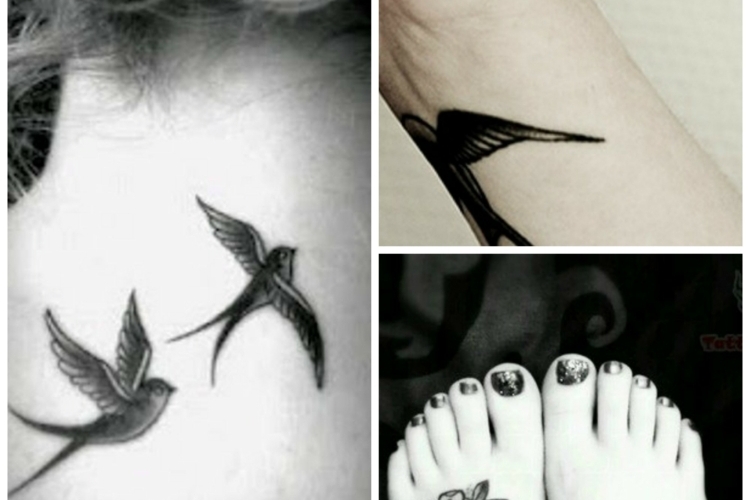 Tatouage hirondelle pour rêveurs - idées originales et belles