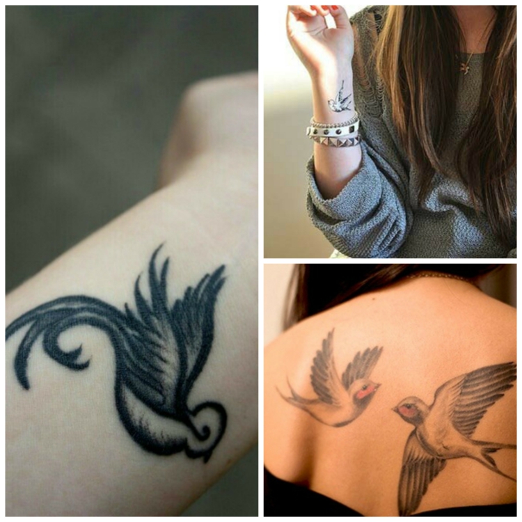 tatouage-hirondelle-poignet-dos-femme tatouage hirondelle