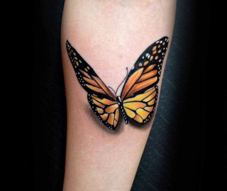 tatouage-papillon-idee-originale-bras