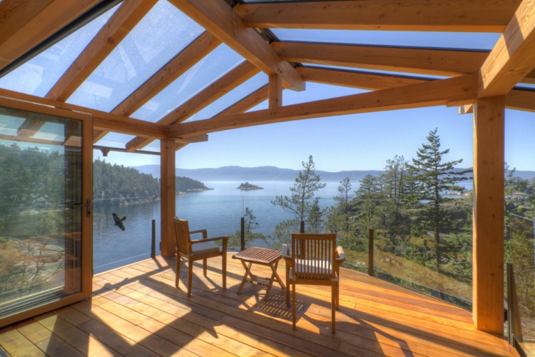 terrasse couverte toiture bois verre vue-imprenable