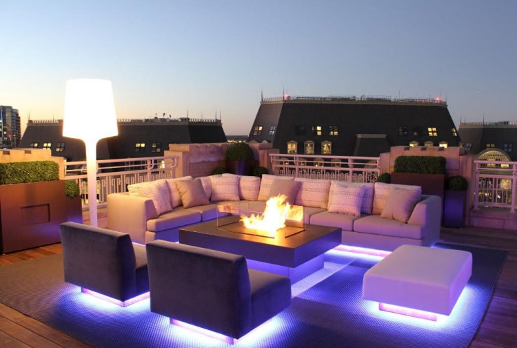 toit-terrasse design Harold Leidner-éclairage-LED-indirect