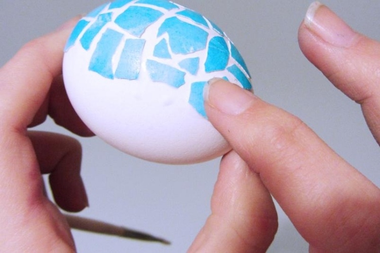 œufs de Pâques mosaïque enfants-oeufs-ptérodactyle